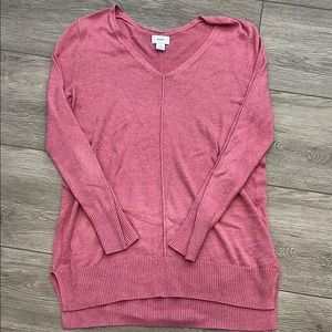 Old Navy Pink V-Neck Sweater Lightweight Knit
